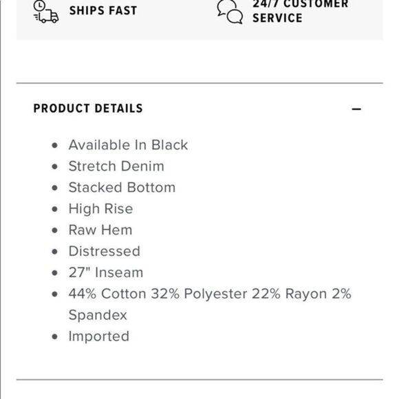 Ankle Jeans Black NWOT - Picture 6 of 6